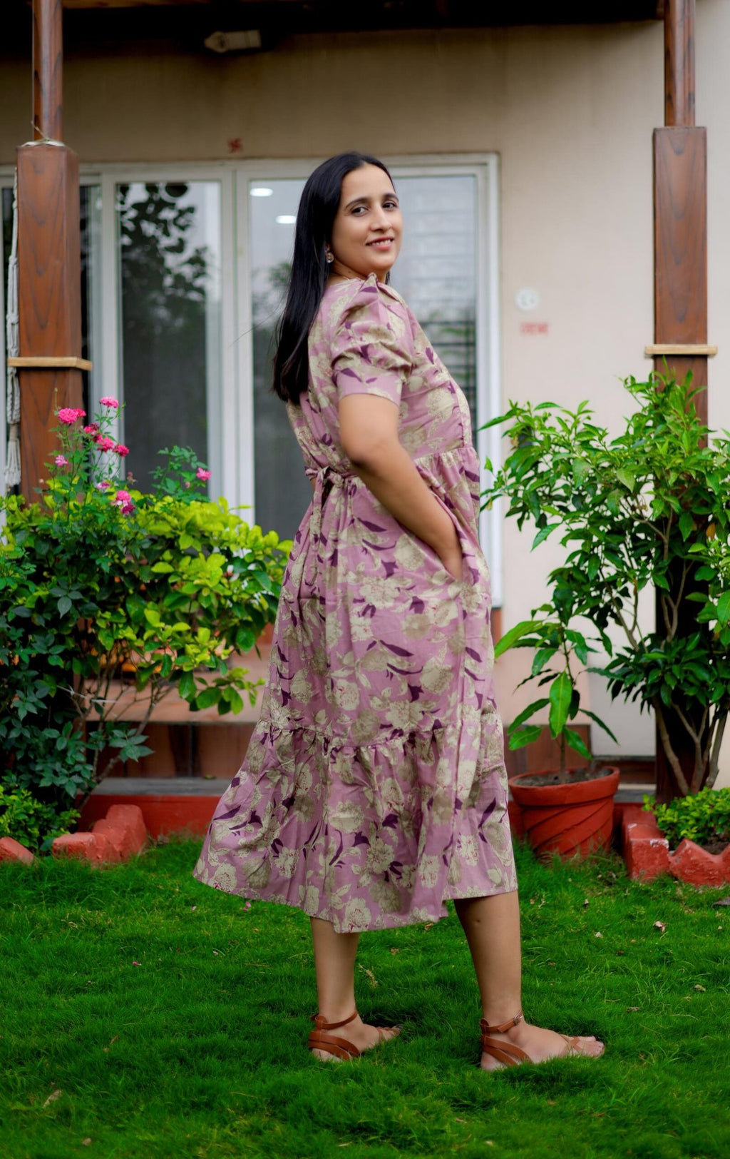 Blush Botanica Maternity & Nursing Dress