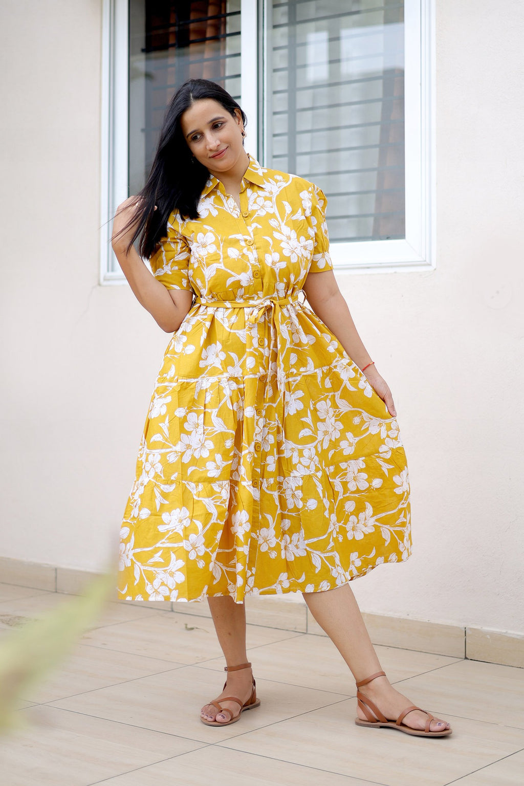 Sunflower Yellow Floral Maxi Dress
