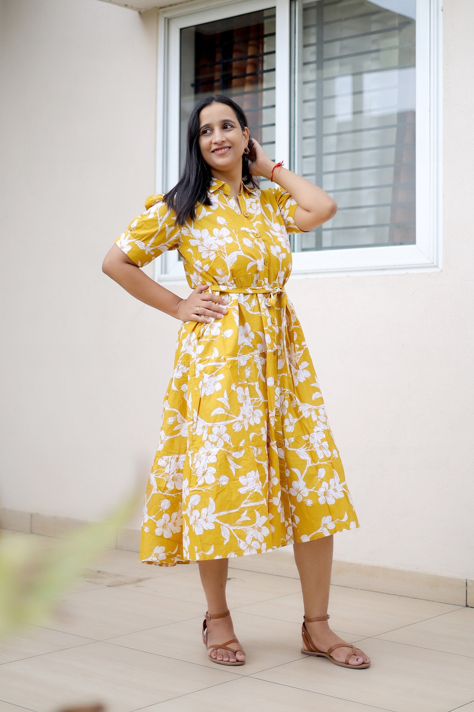 Sunflower Yellow Floral Maxi Dress
