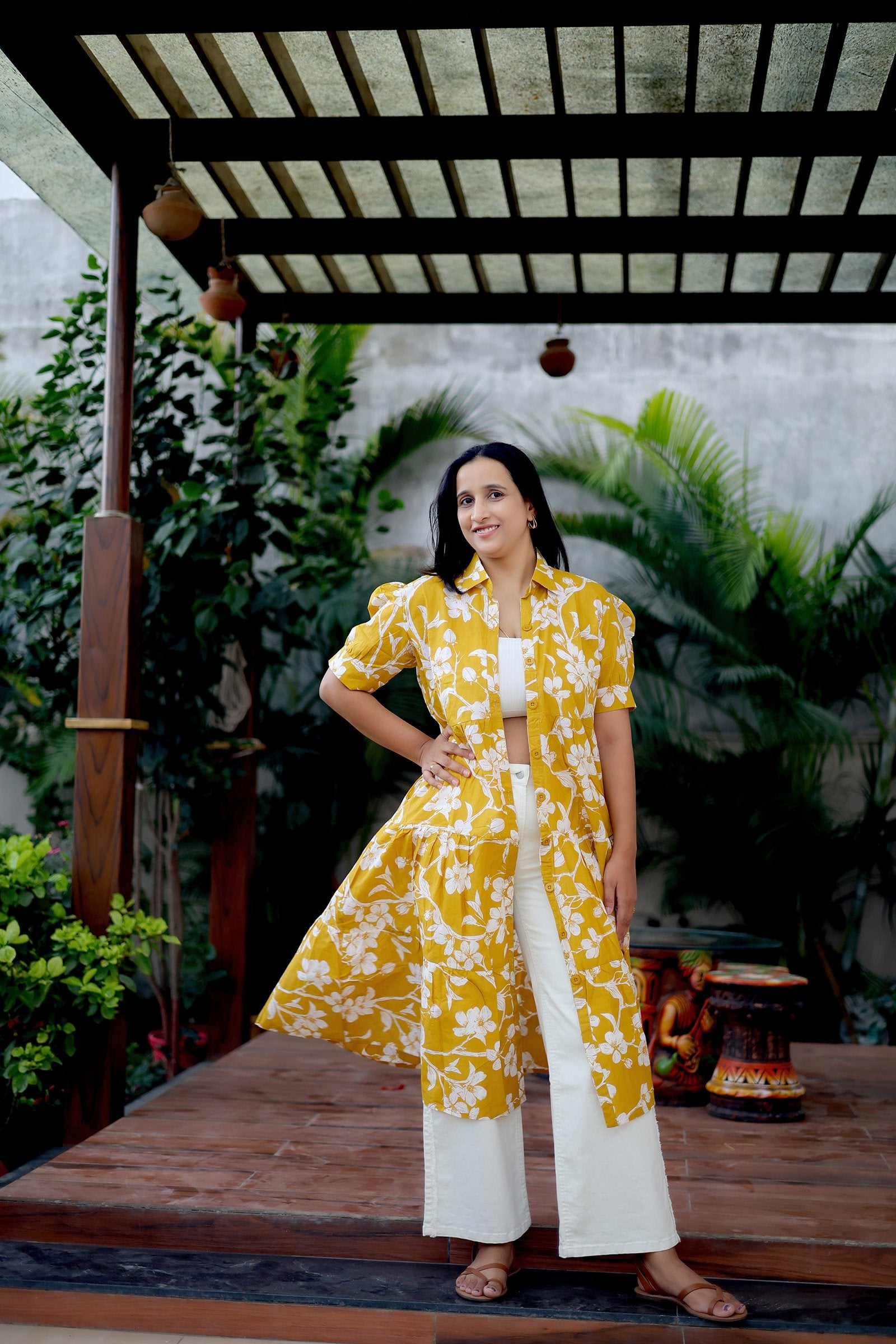 Sunflower Yellow Floral Maxi Dress