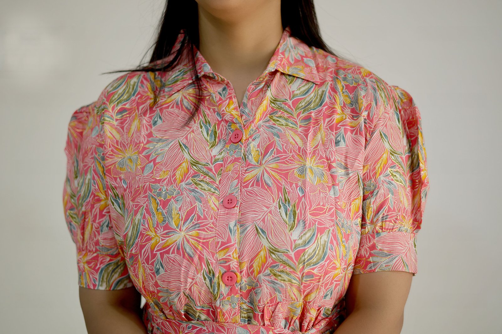 Rosy Whispers Floral Maxi Dress