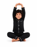 Classic Black Muslin Kids Night Suit