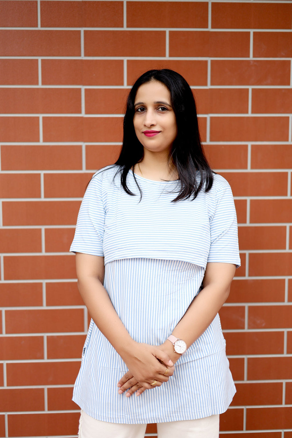 Ocean Breeze Nursing Blouse