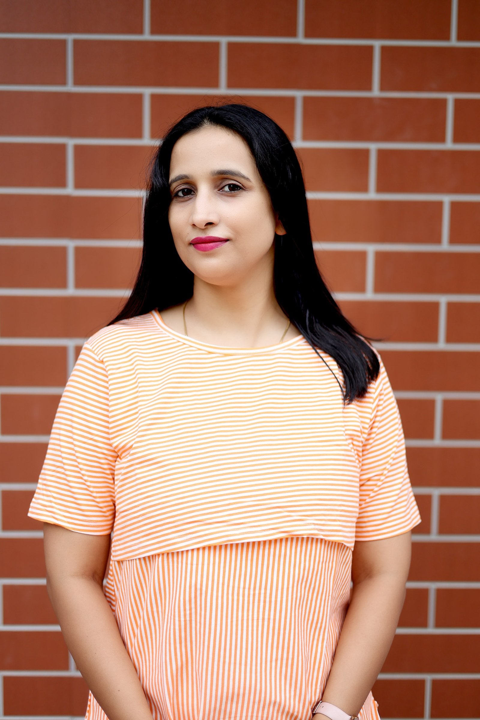 Peach Glow Nursing Blouse