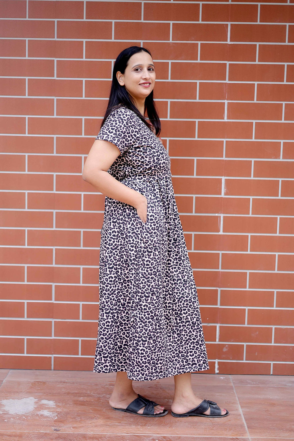 Leopard Print Maternity Dress