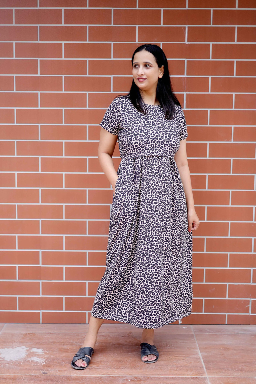 Leopard Print Maternity Dress