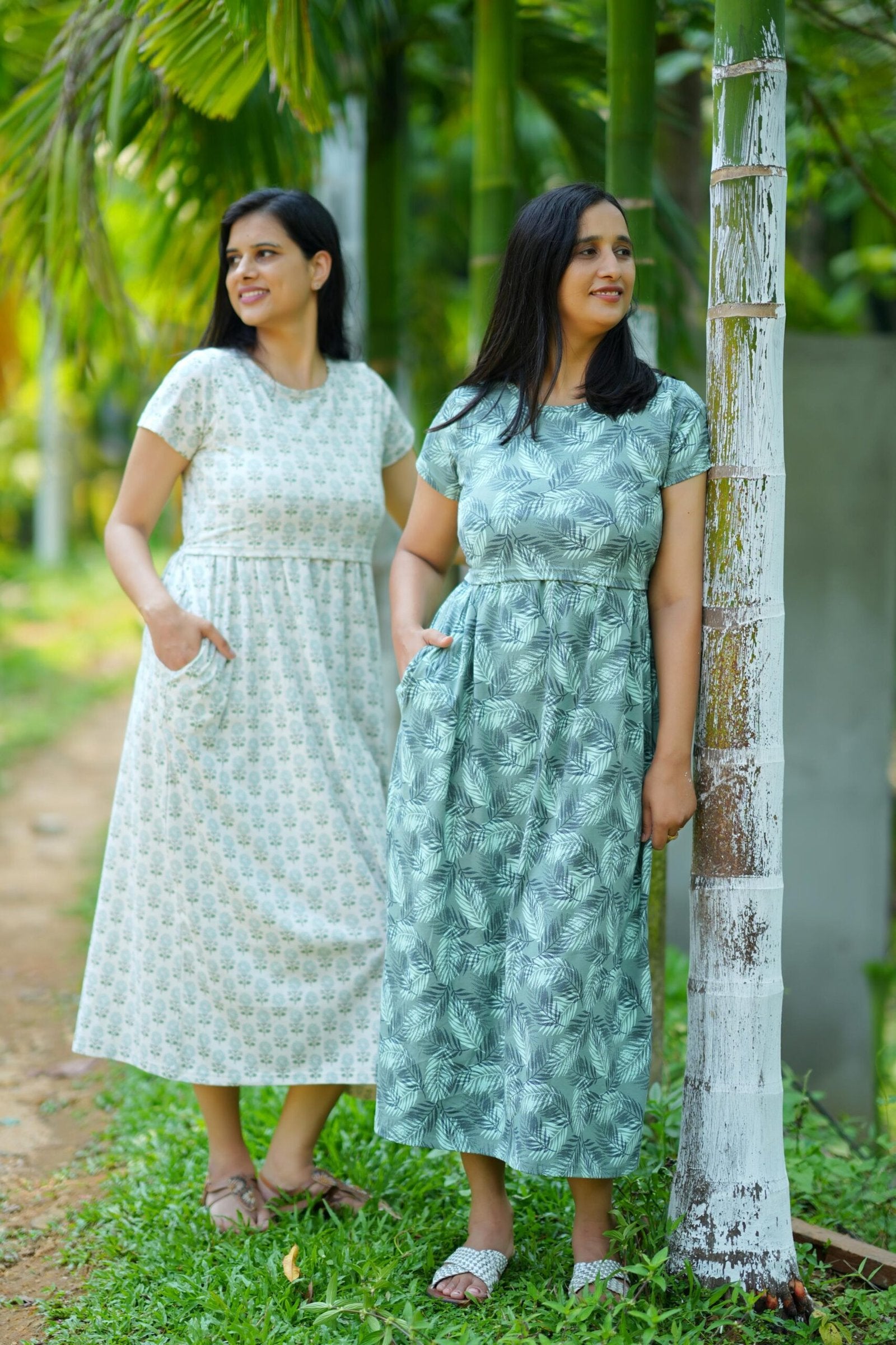 Floral Print Maternity & Nursing Dress