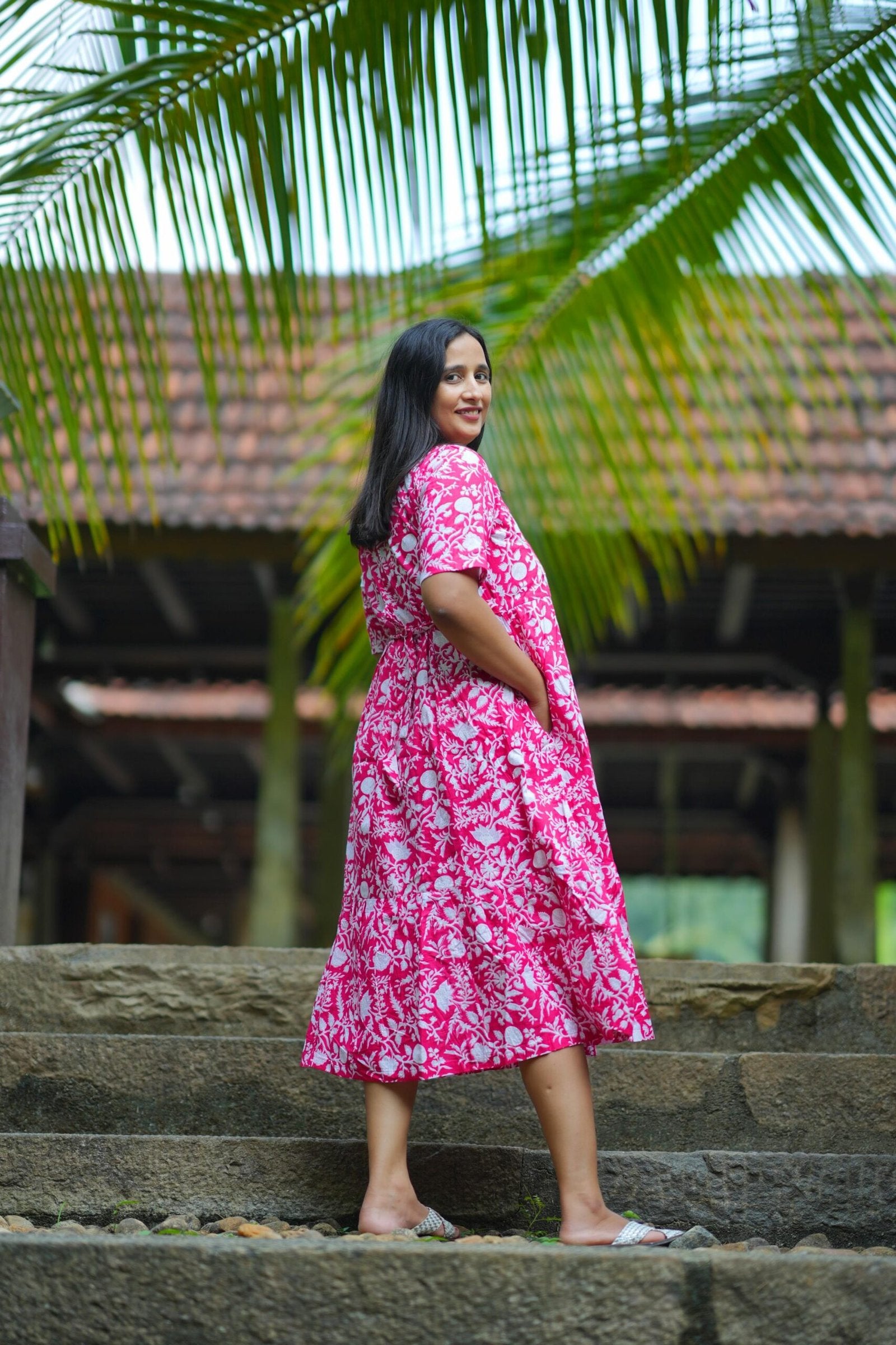 Blush Garden Maternity Dress