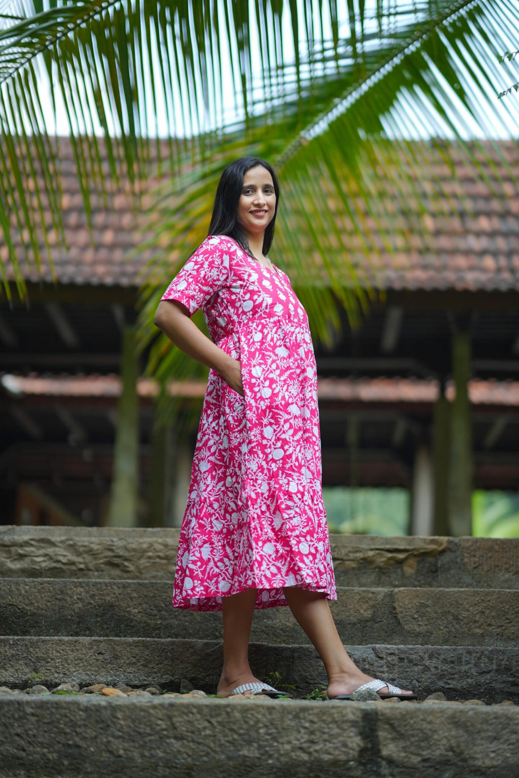 Blush Garden Maternity Dress
