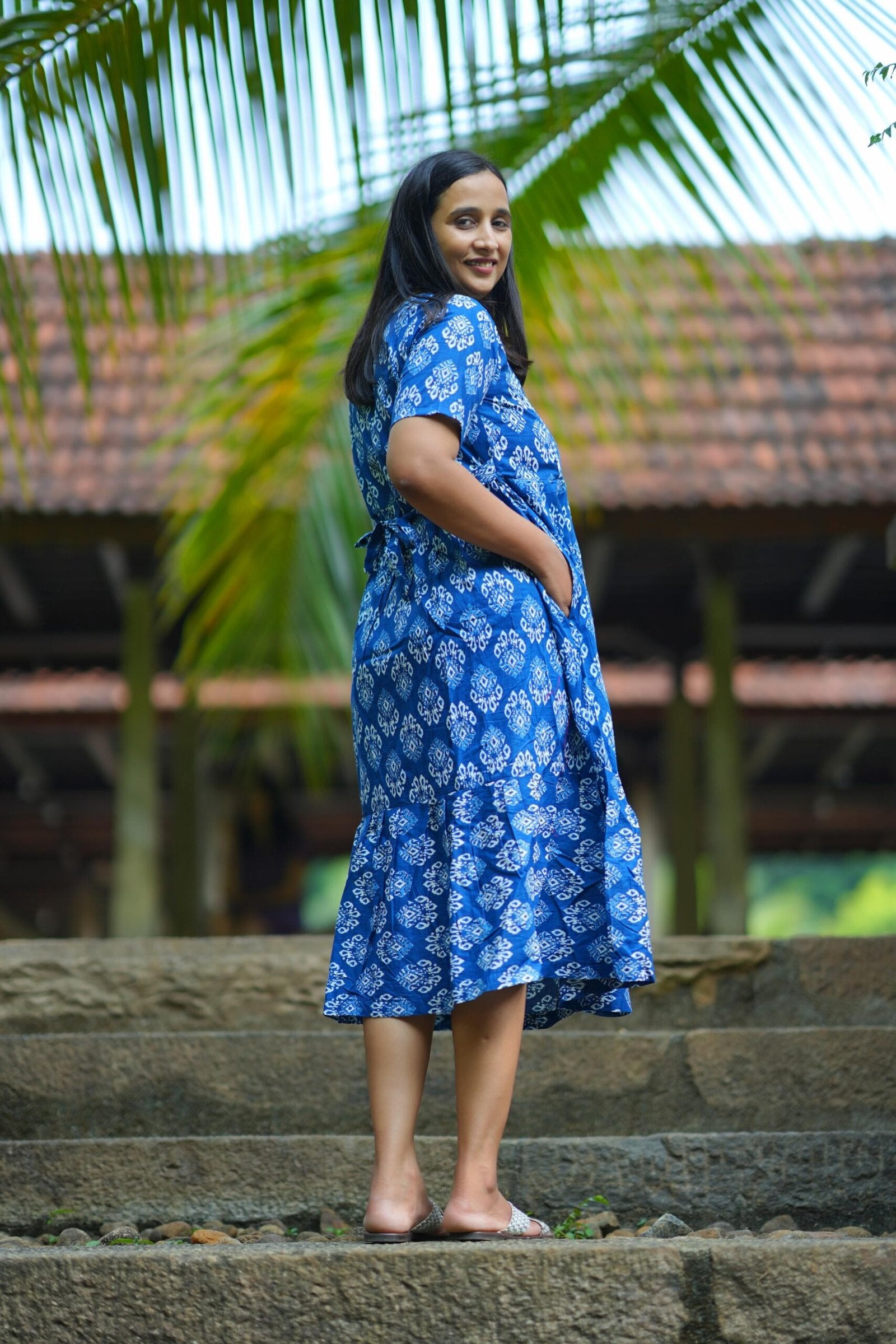Indigo Breeze Maternity Dress