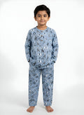 Blue Jungle Animal Print