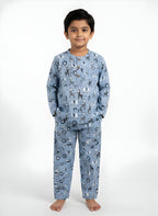 Blue Jungle Animal Print