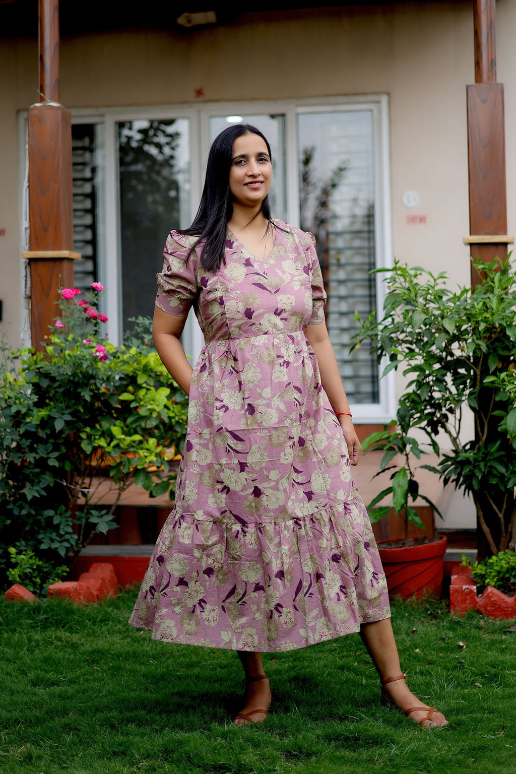 Blush Botanica Maternity & Nursing Dress