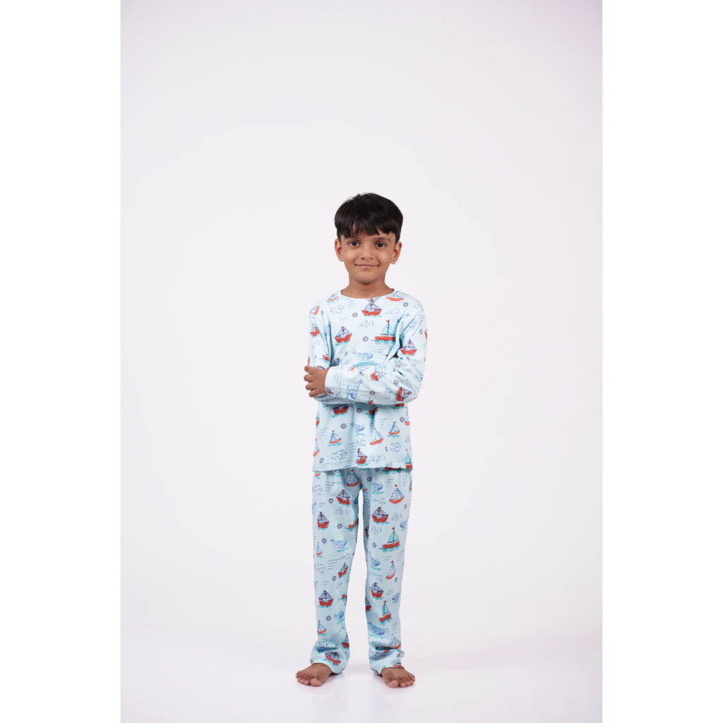 Boat Print Pajama Set