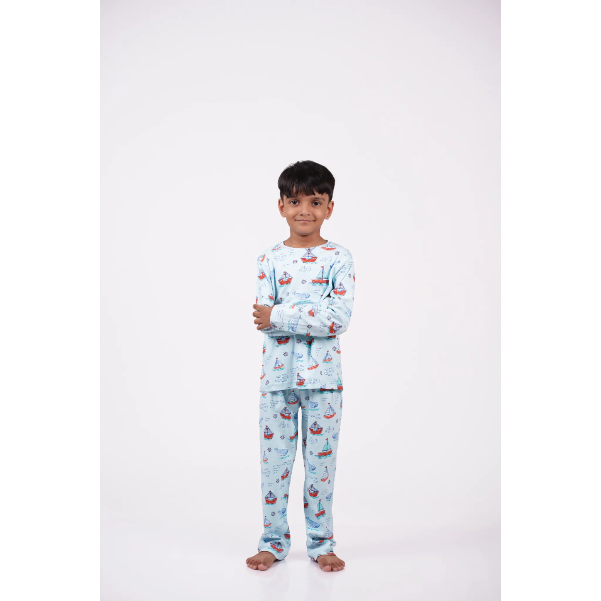 Boat Print Pajama Set