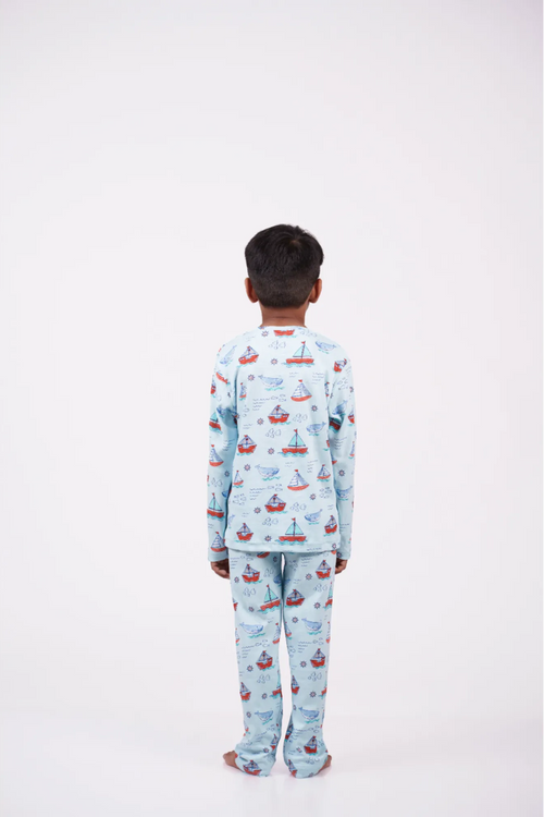 Boat Print Pajama Set