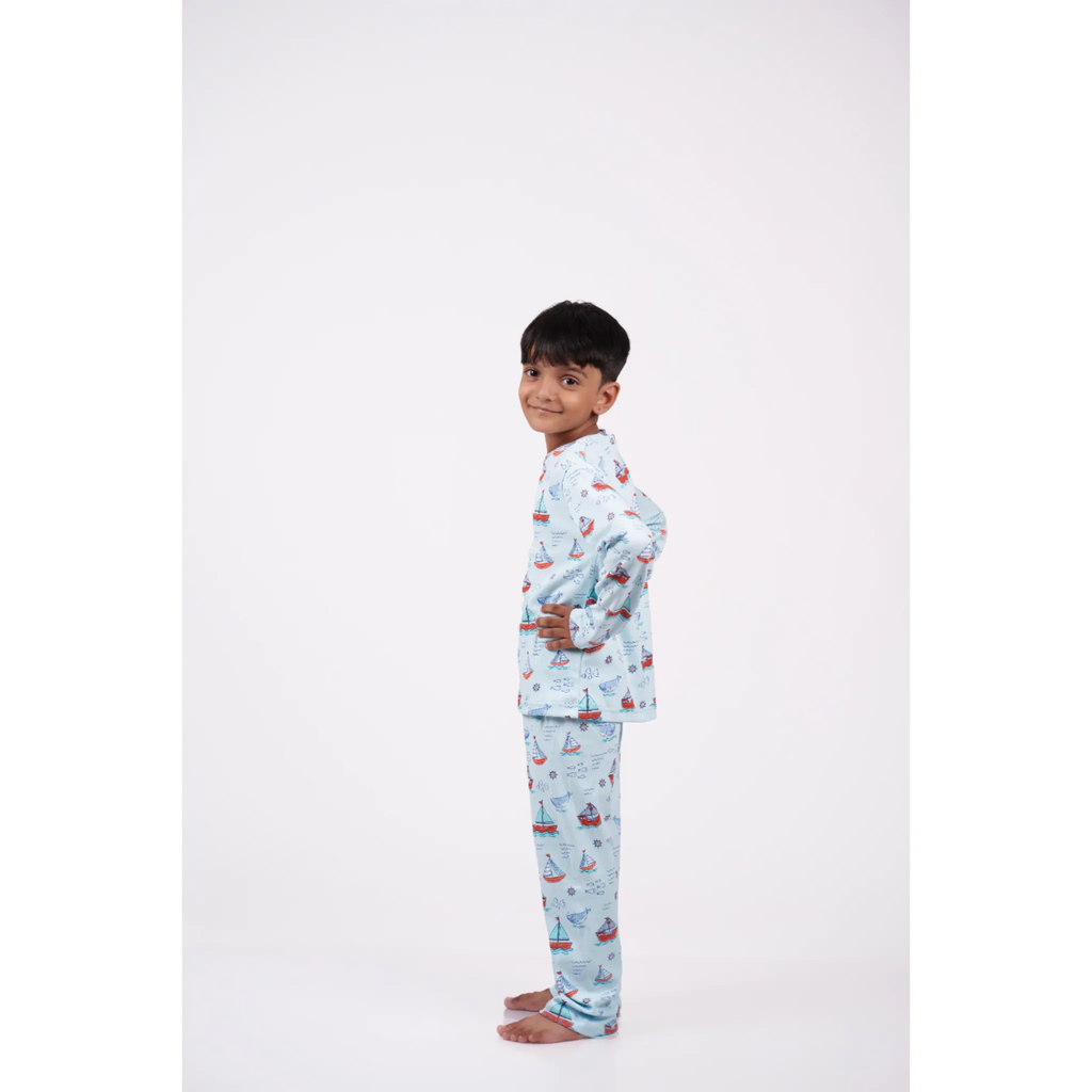 Boat Print Pajama Set