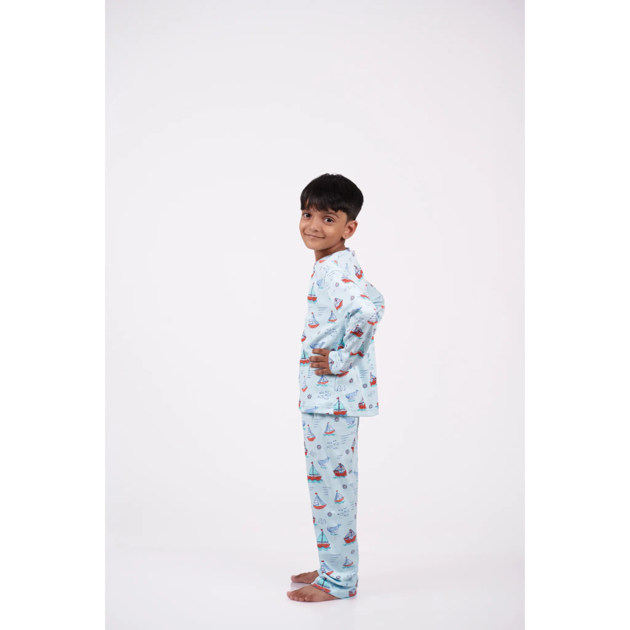 Boat Print Pajama Set