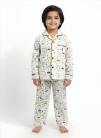 Car Print Cotton Night Set