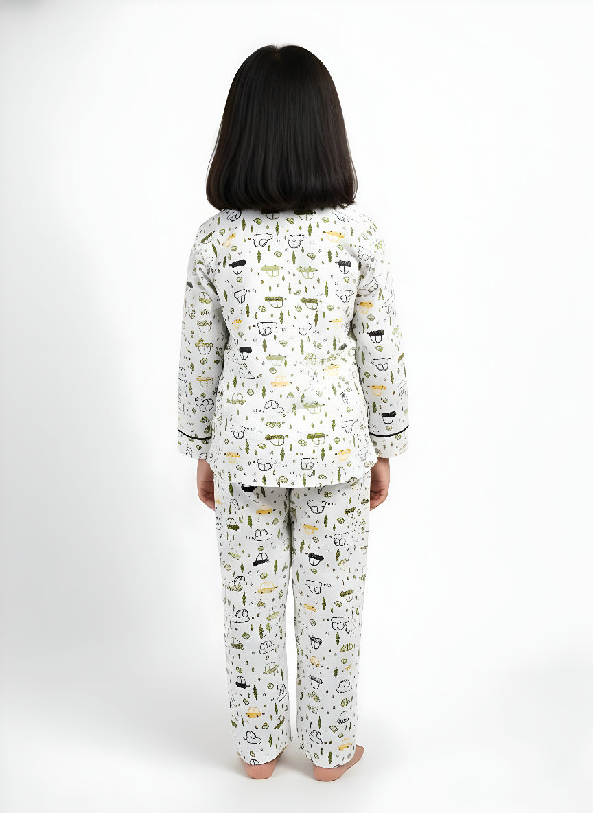 Car Print Cotton Night Set