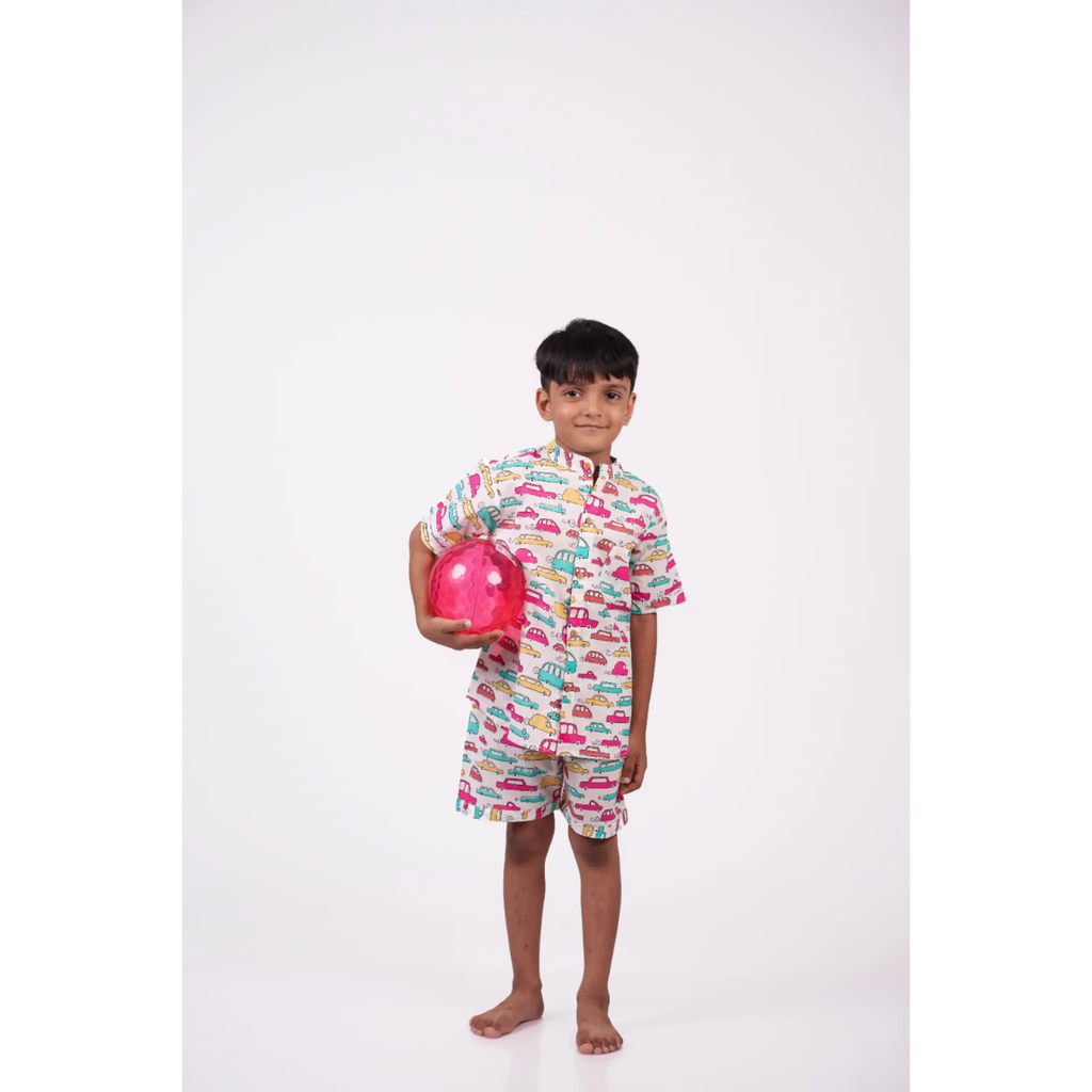 Car Print Short Set