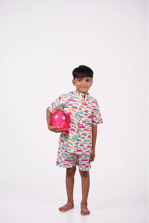 Car Print Short Set
