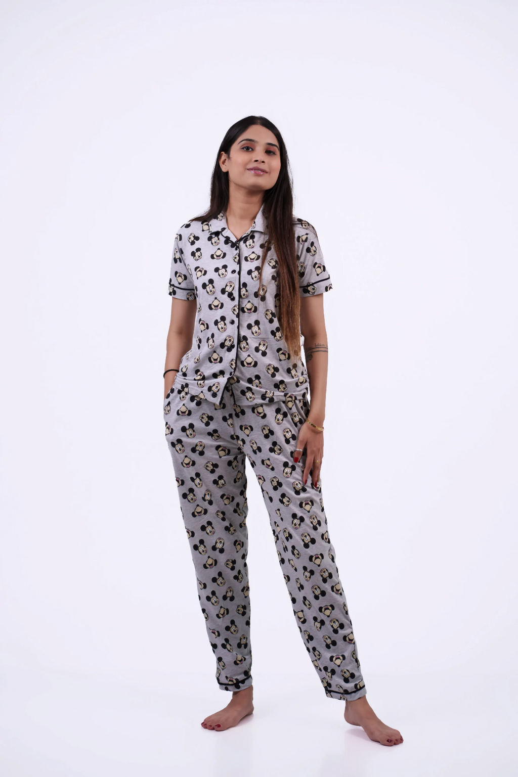 Cartoon Head Nightwear Set