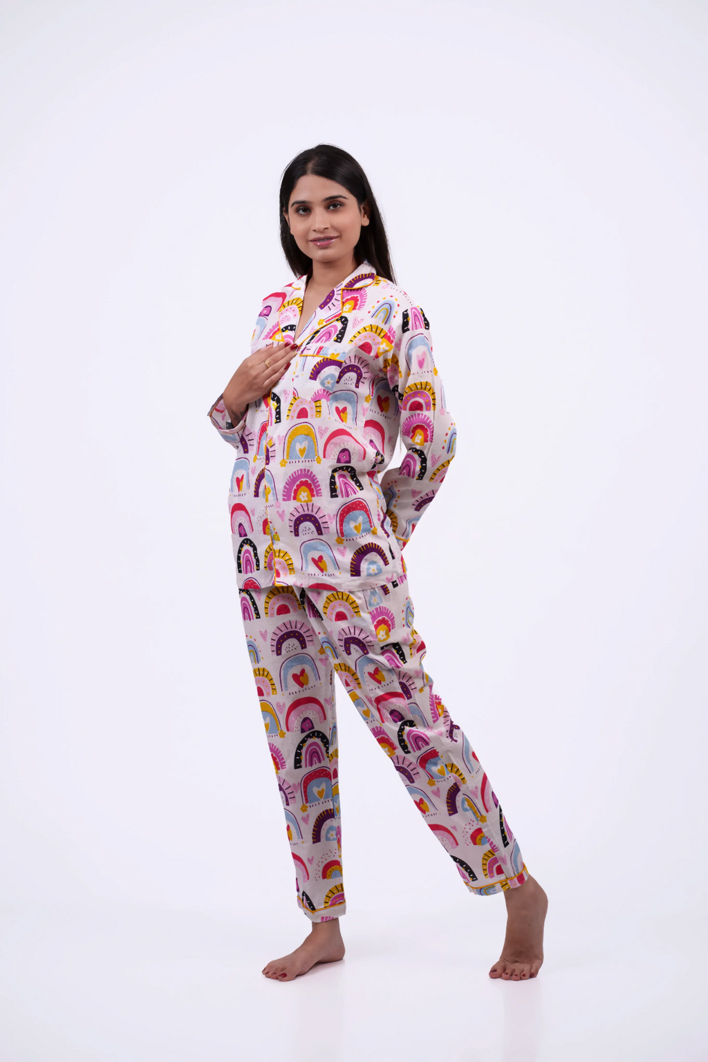 Cheerful Rainbow Nightwear Set