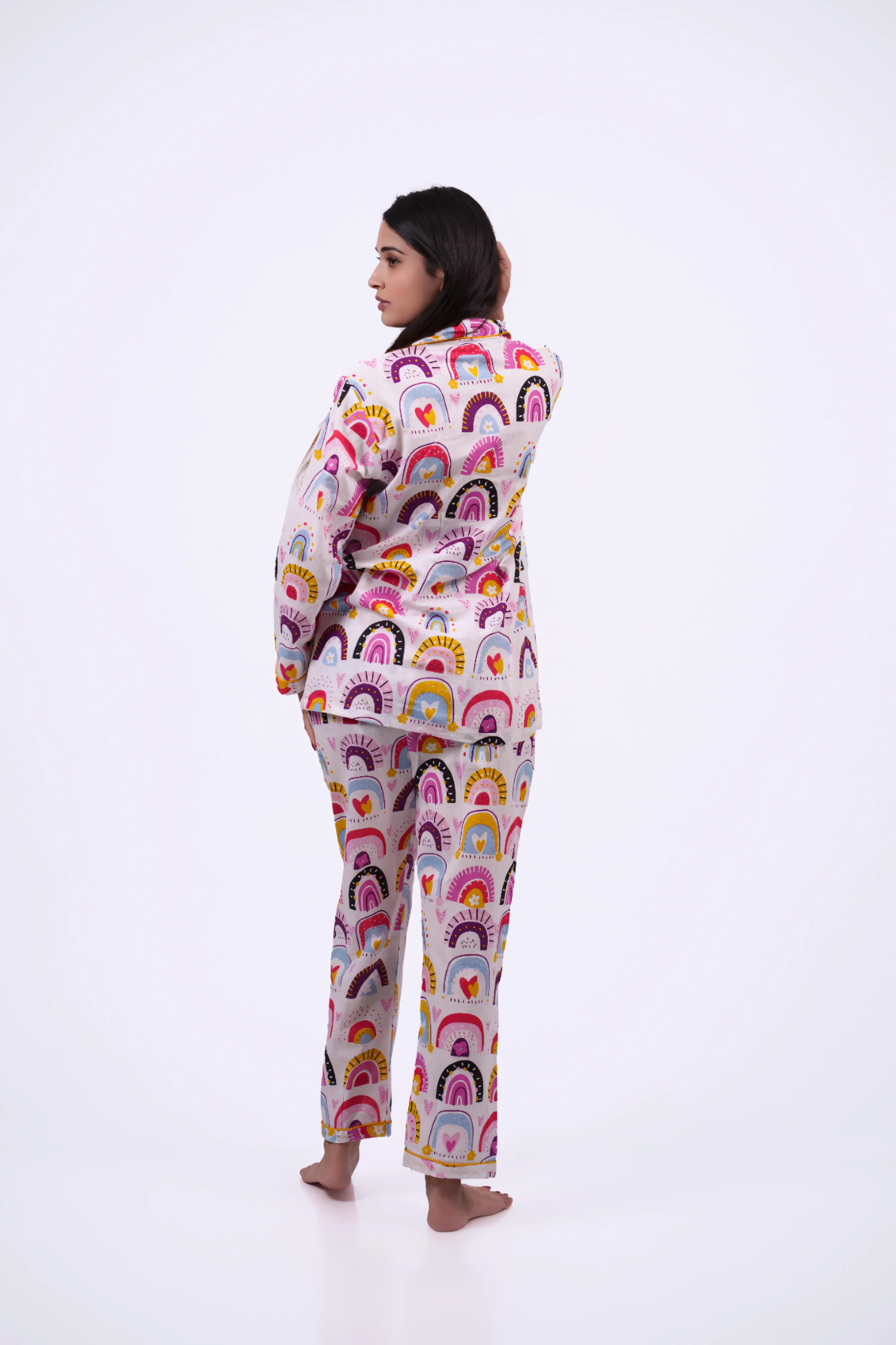 Cheerful Rainbow Nightwear Set