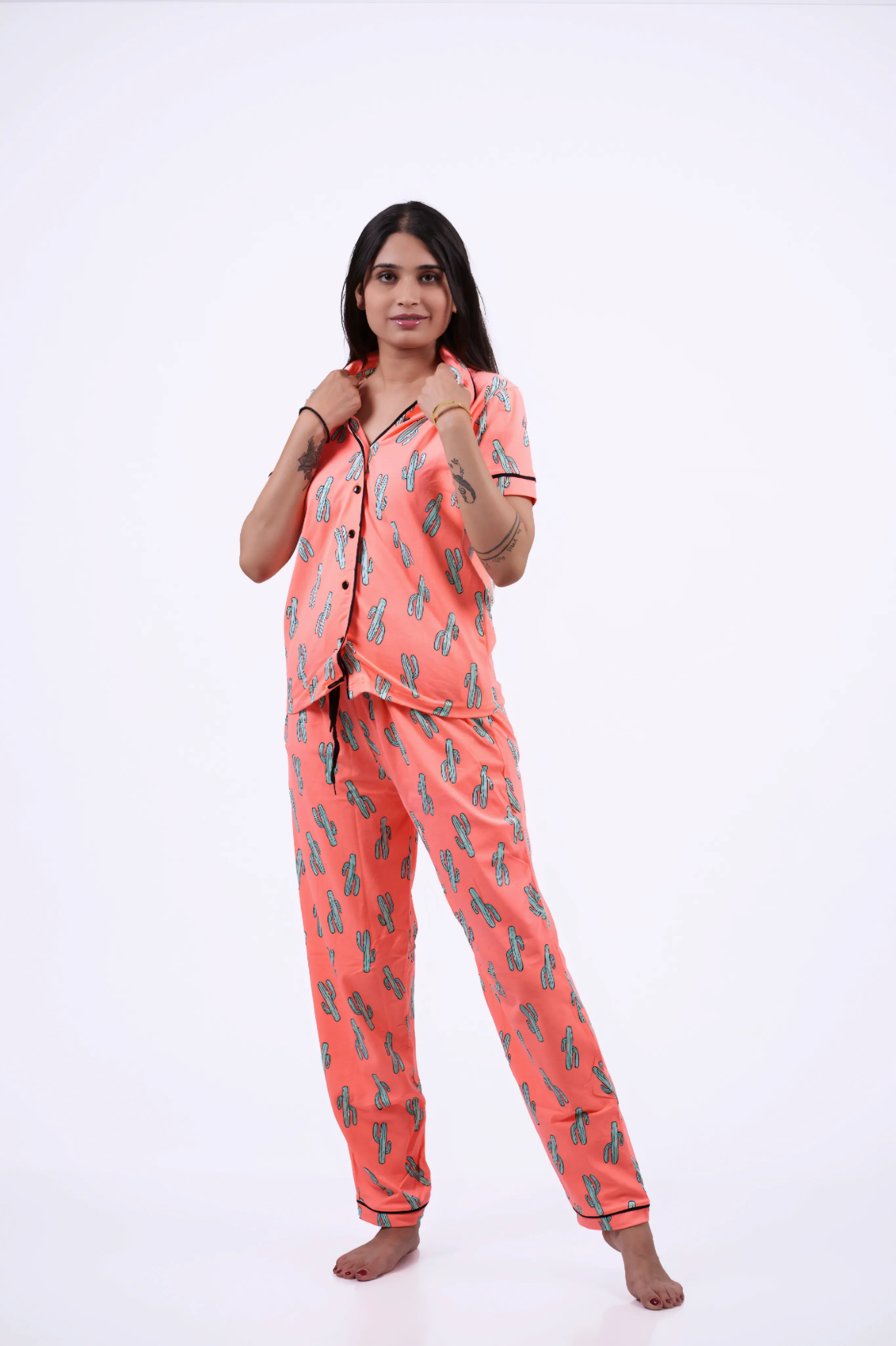 Collar Cactus Nightwear Set