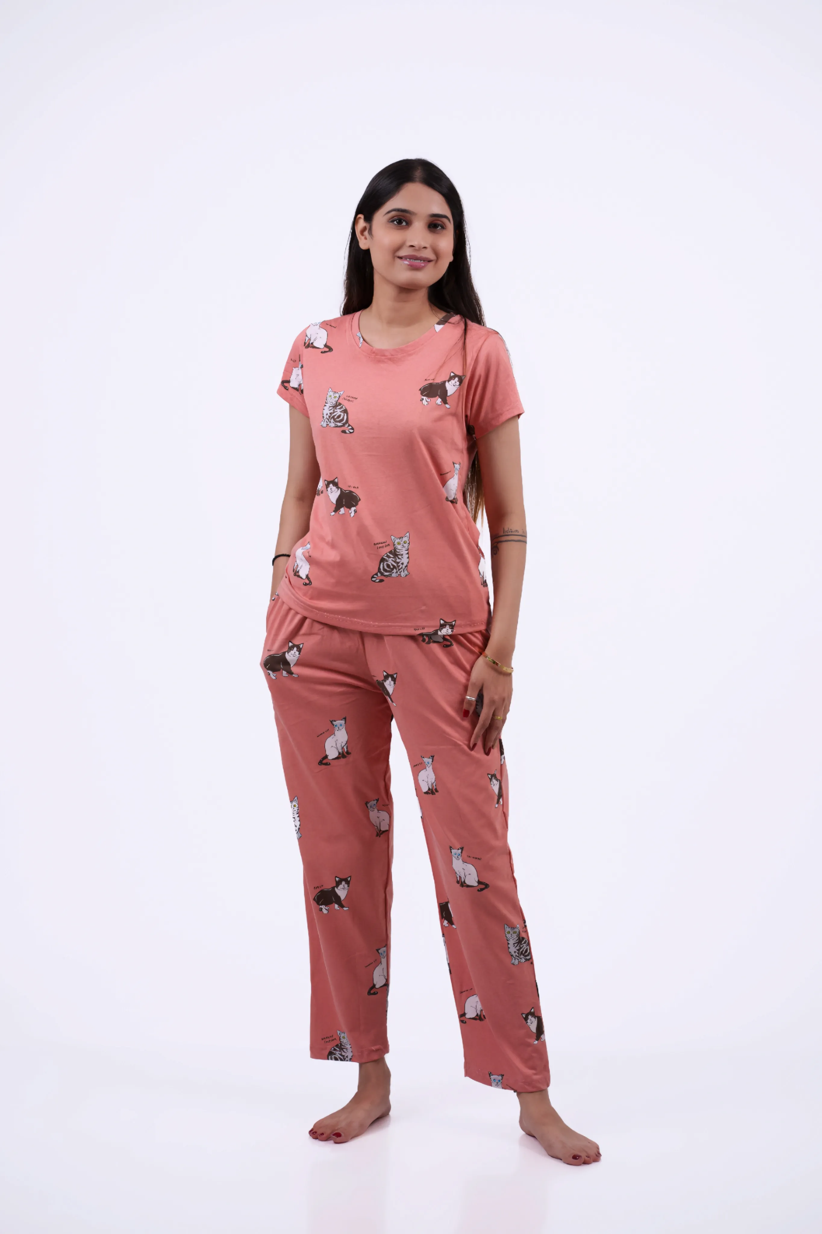 Cute Cat Loungewear Set