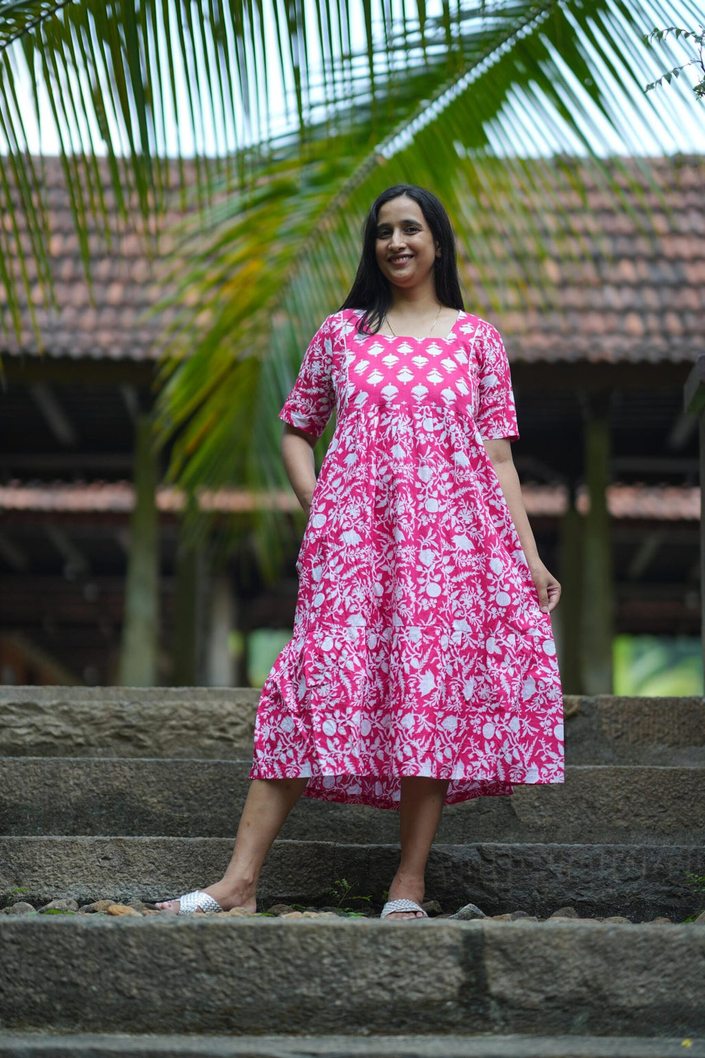 Blush Garden Maternity Dress