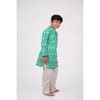 Fish Print Kurta Set