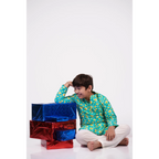 Fish Print Kurta Set