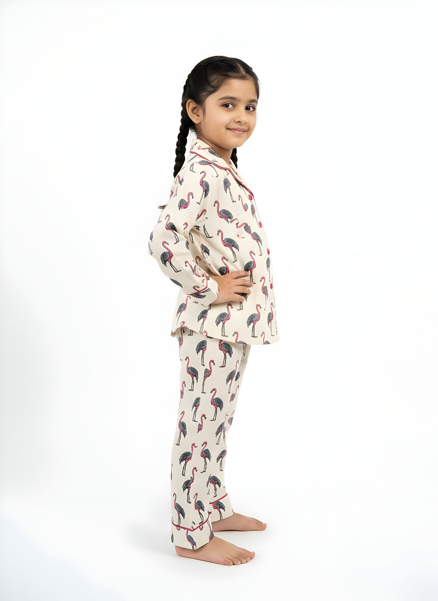 Flamingo Dreams Cotton Night Suit