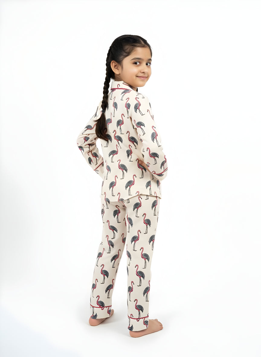 Flamingo Dreams Cotton Night Suit