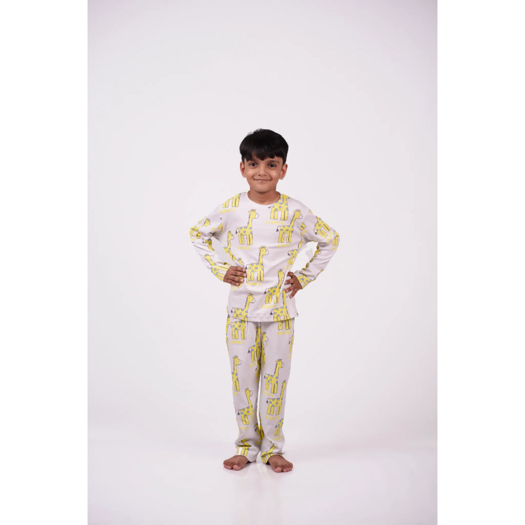 Giraffe Print Pajama Set