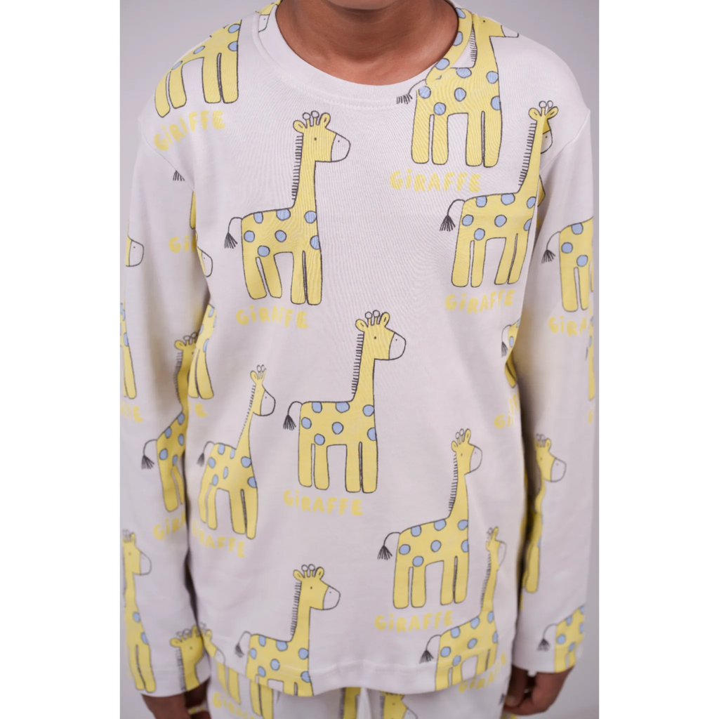 Giraffe Print Pajama Set