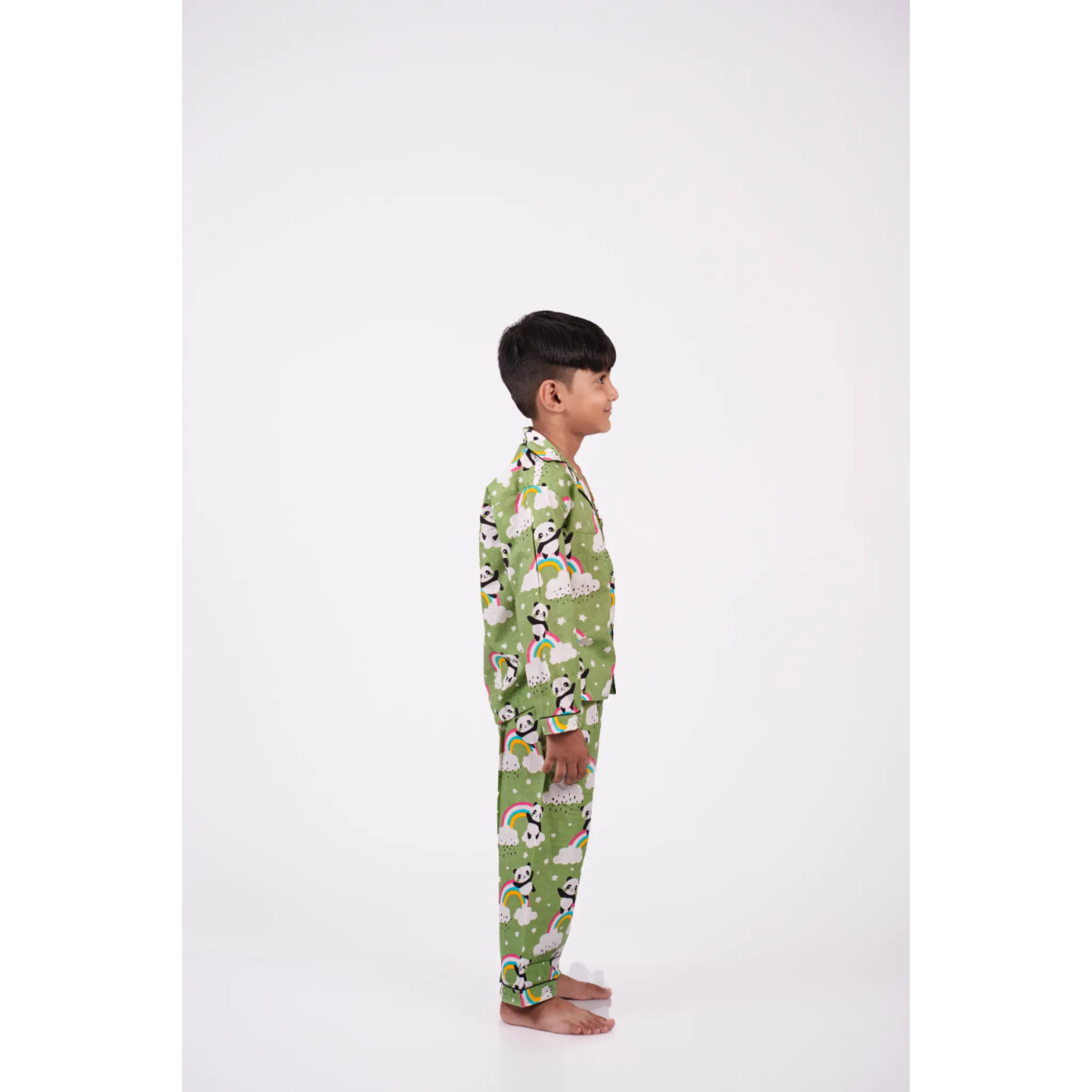 Green Panda Rainbow Nightwear