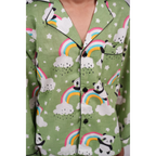 Green Panda Rainbow Nightwear