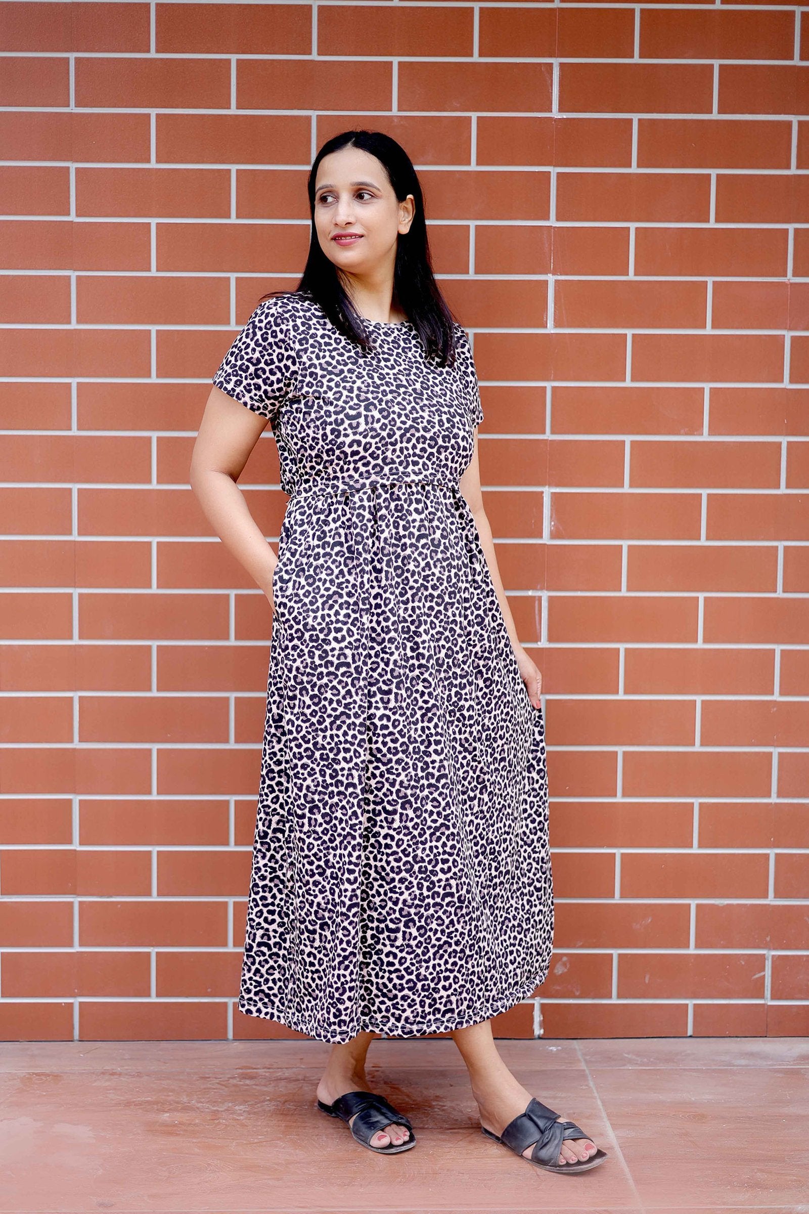 Leopard Print Maternity Dress