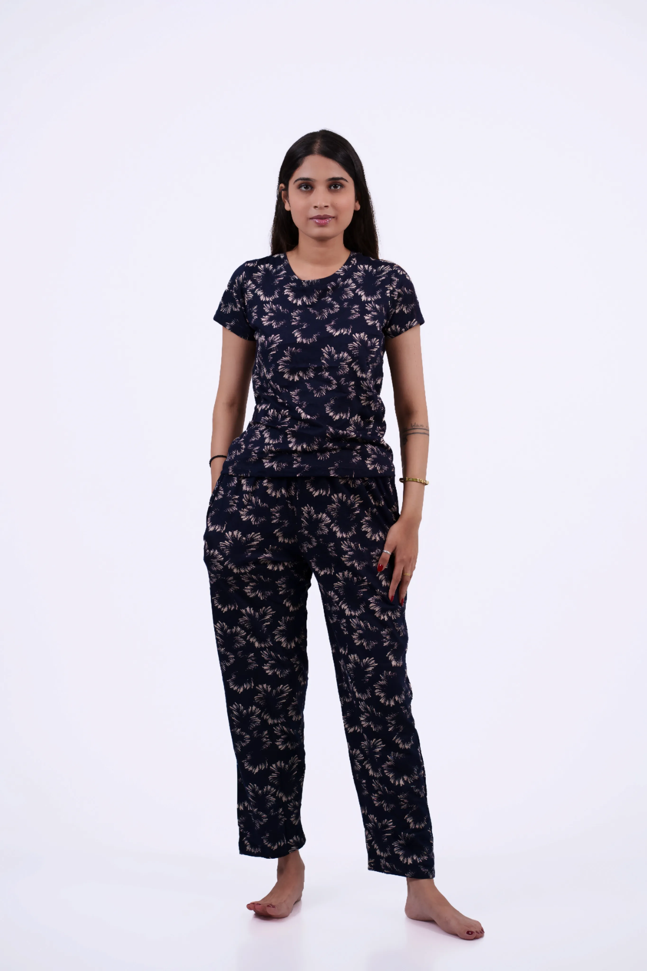 Navy Floral Loungewear Set