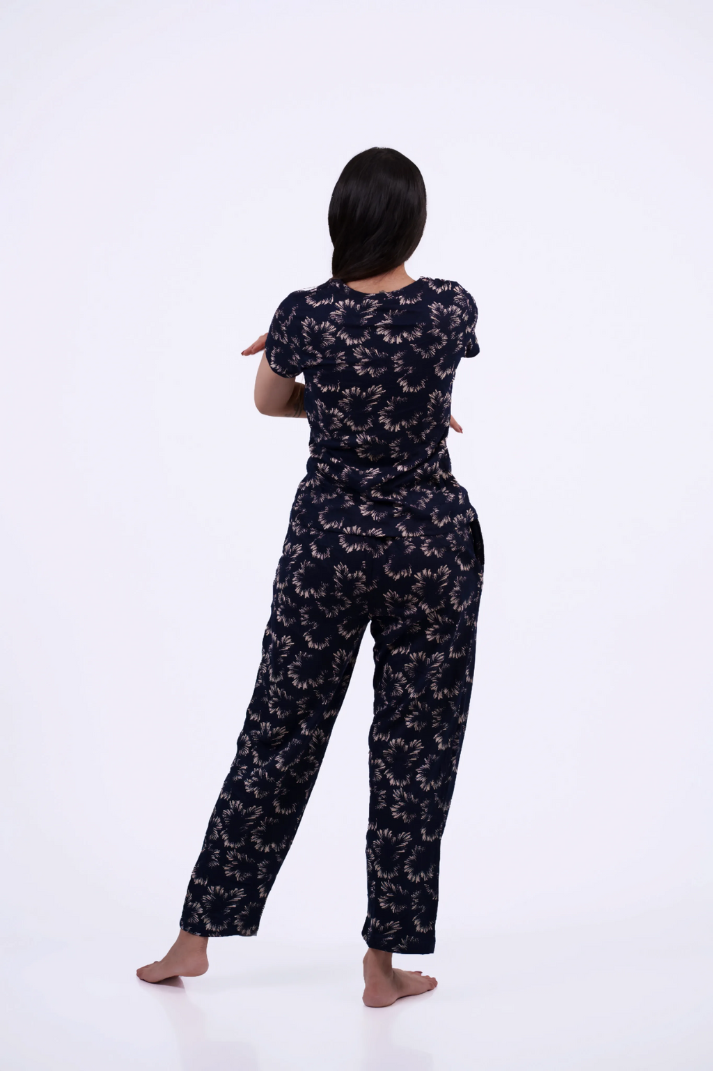 Navy Floral Loungewear Set