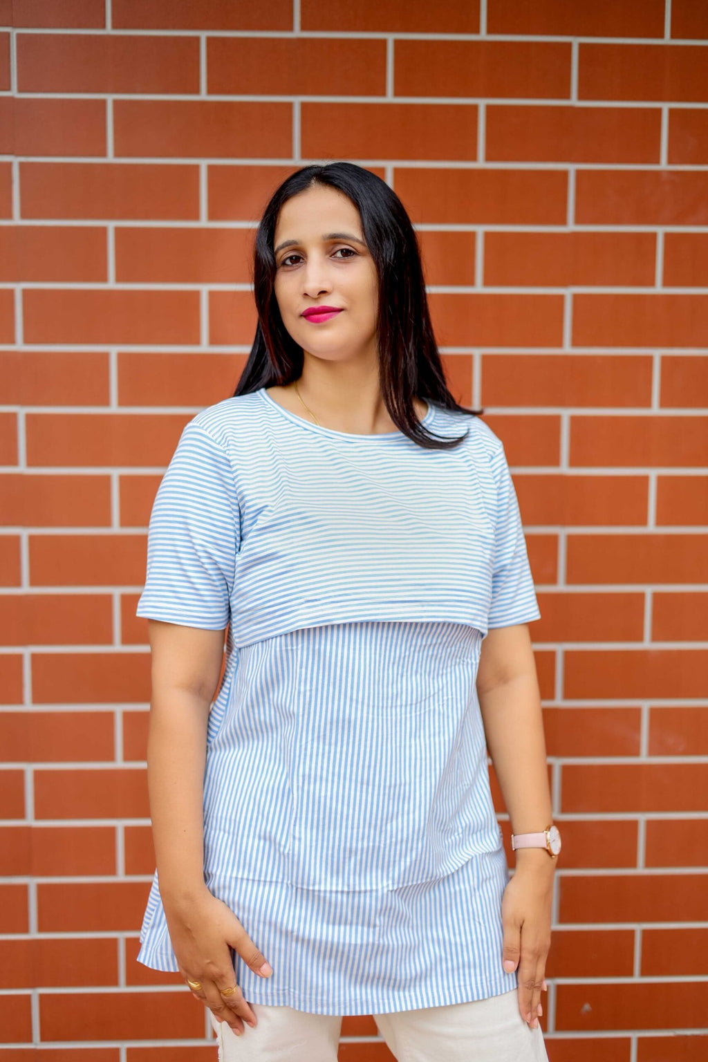 Ocean Breeze Nursing Blouse