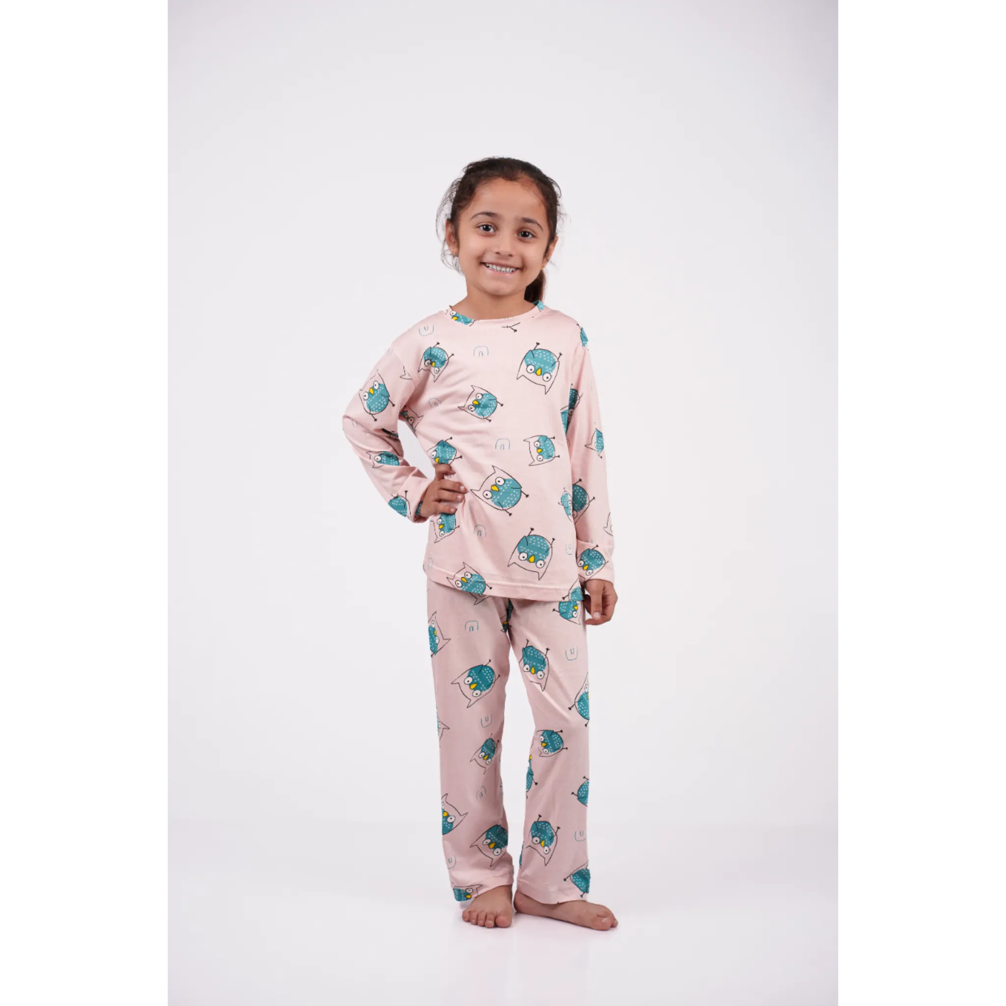 Pink Owl Print Nightwear