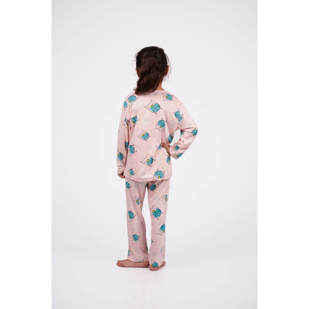 Pink Owl Print Nightwear