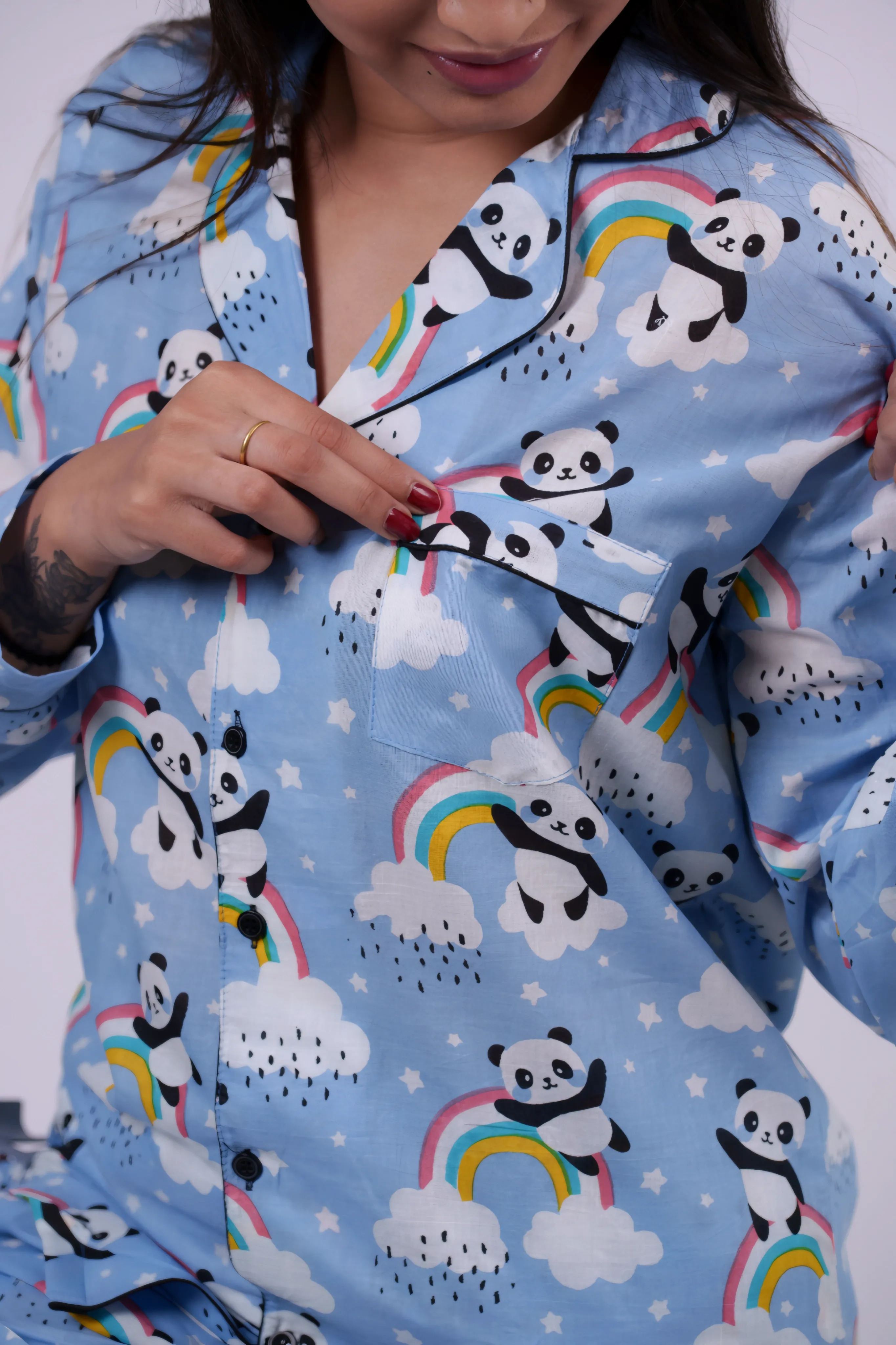 Rainbow Panda Nightwear Set