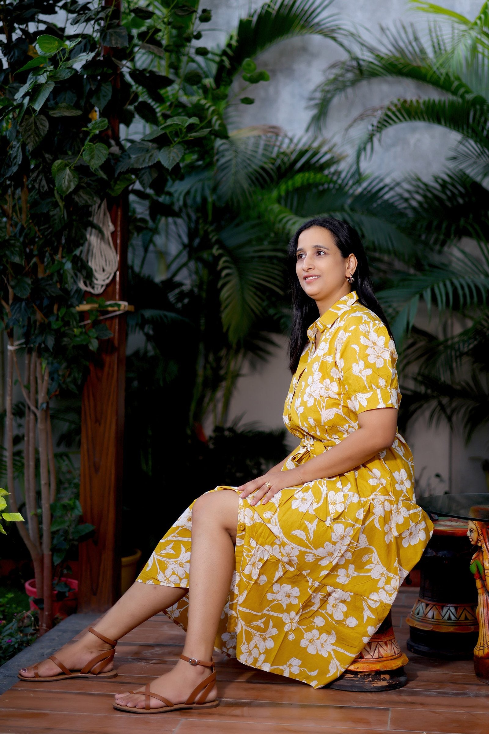 Sunflower Yellow Floral Maxi Dress