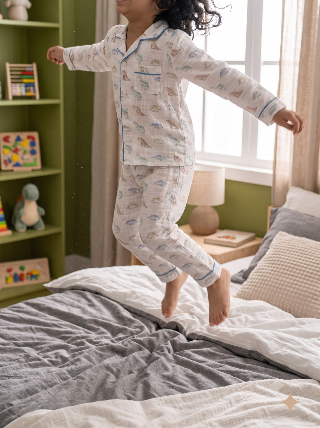 Dino Dreams Kids Cotton Night Suit