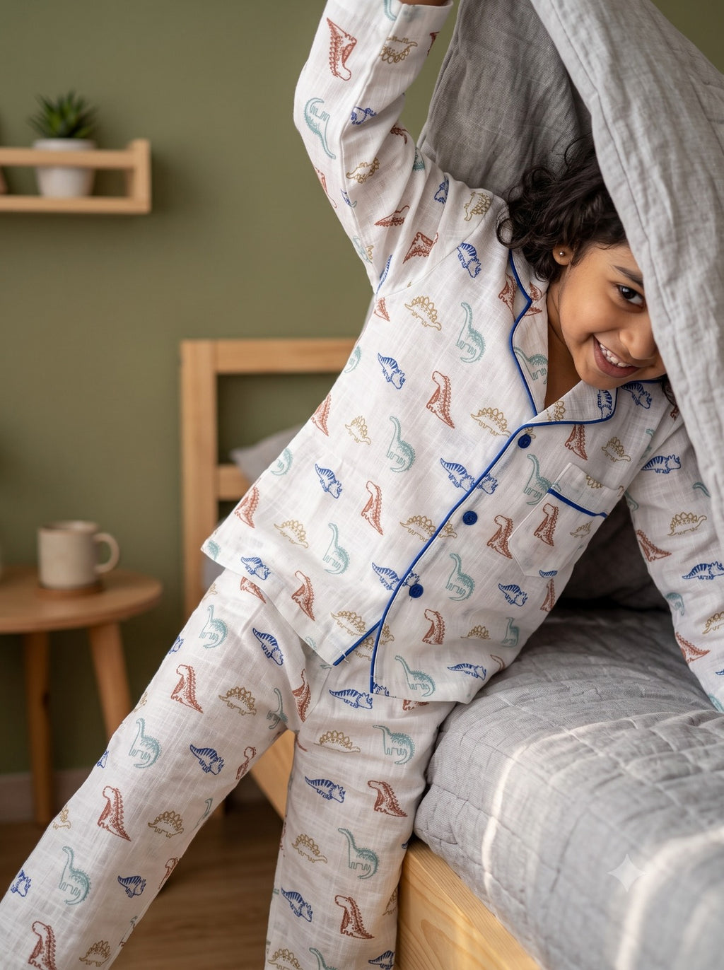 Dino Dreams Kids Cotton Night Suit